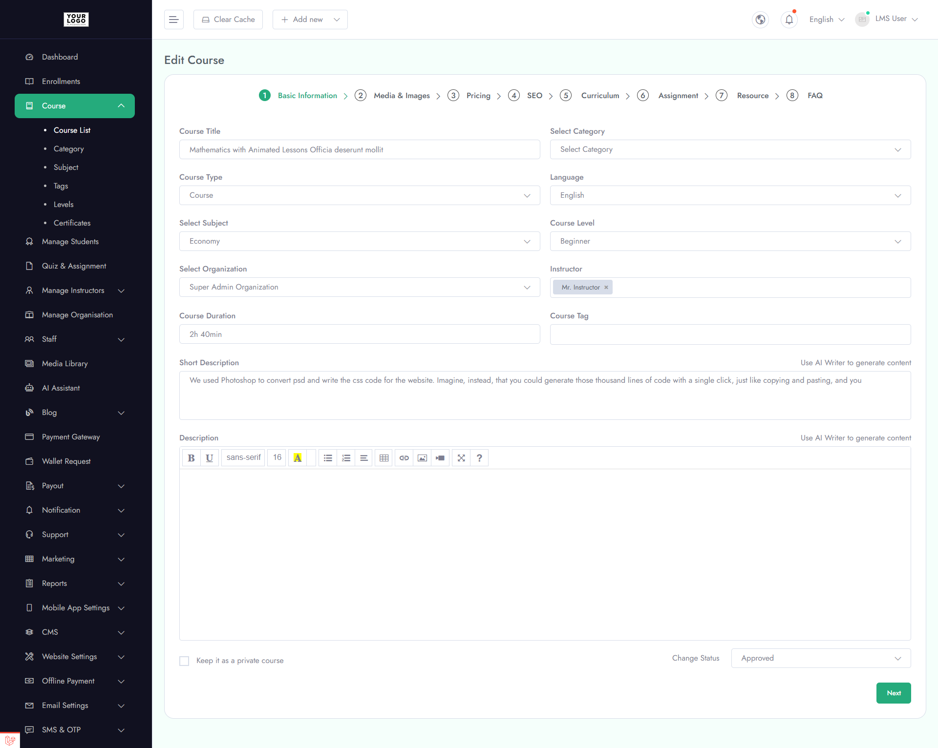 Dashboard Overview