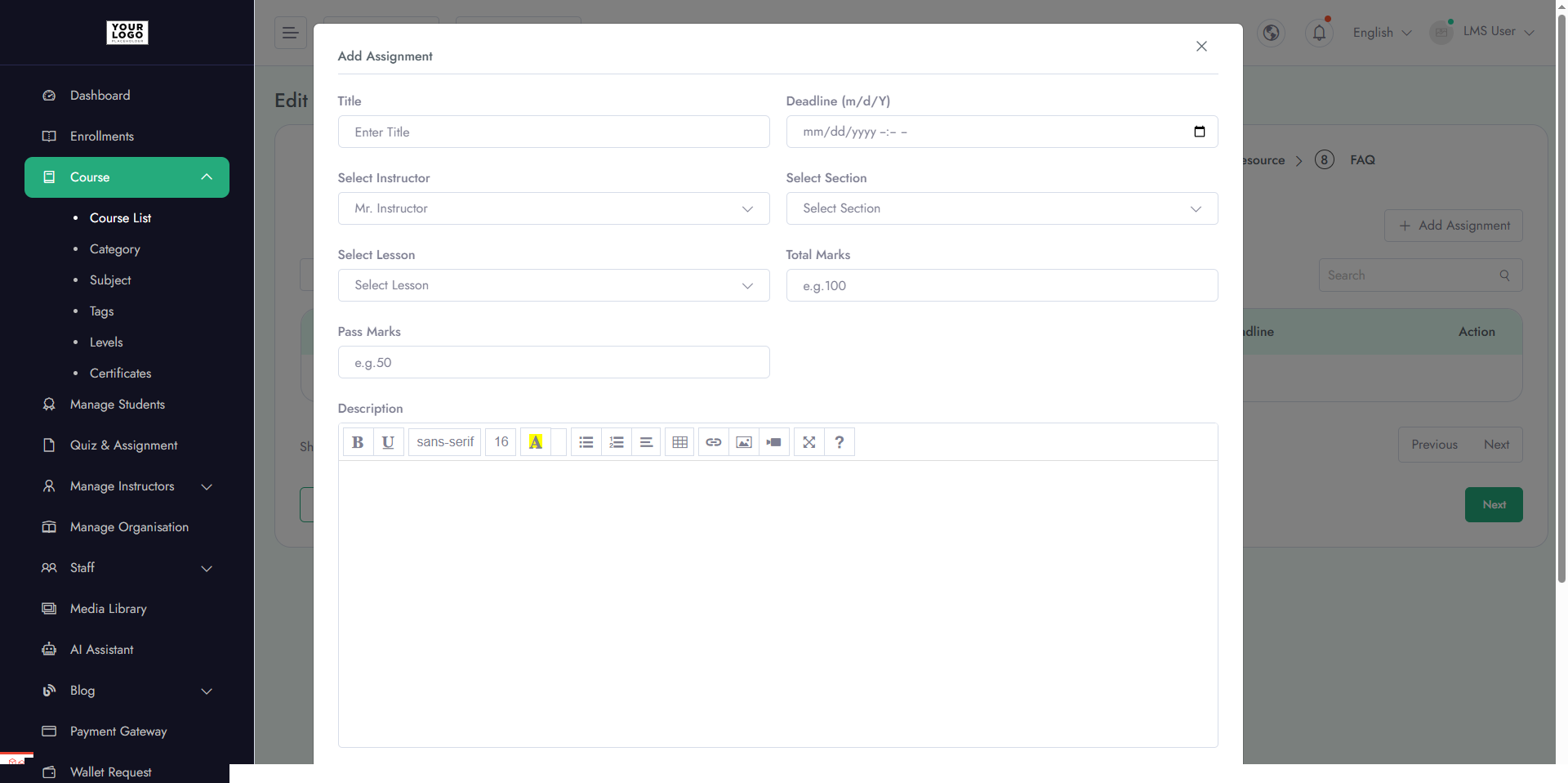 Dashboard Overview