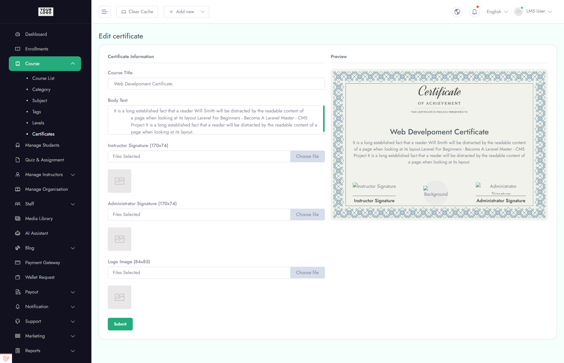 Dashboard Overview