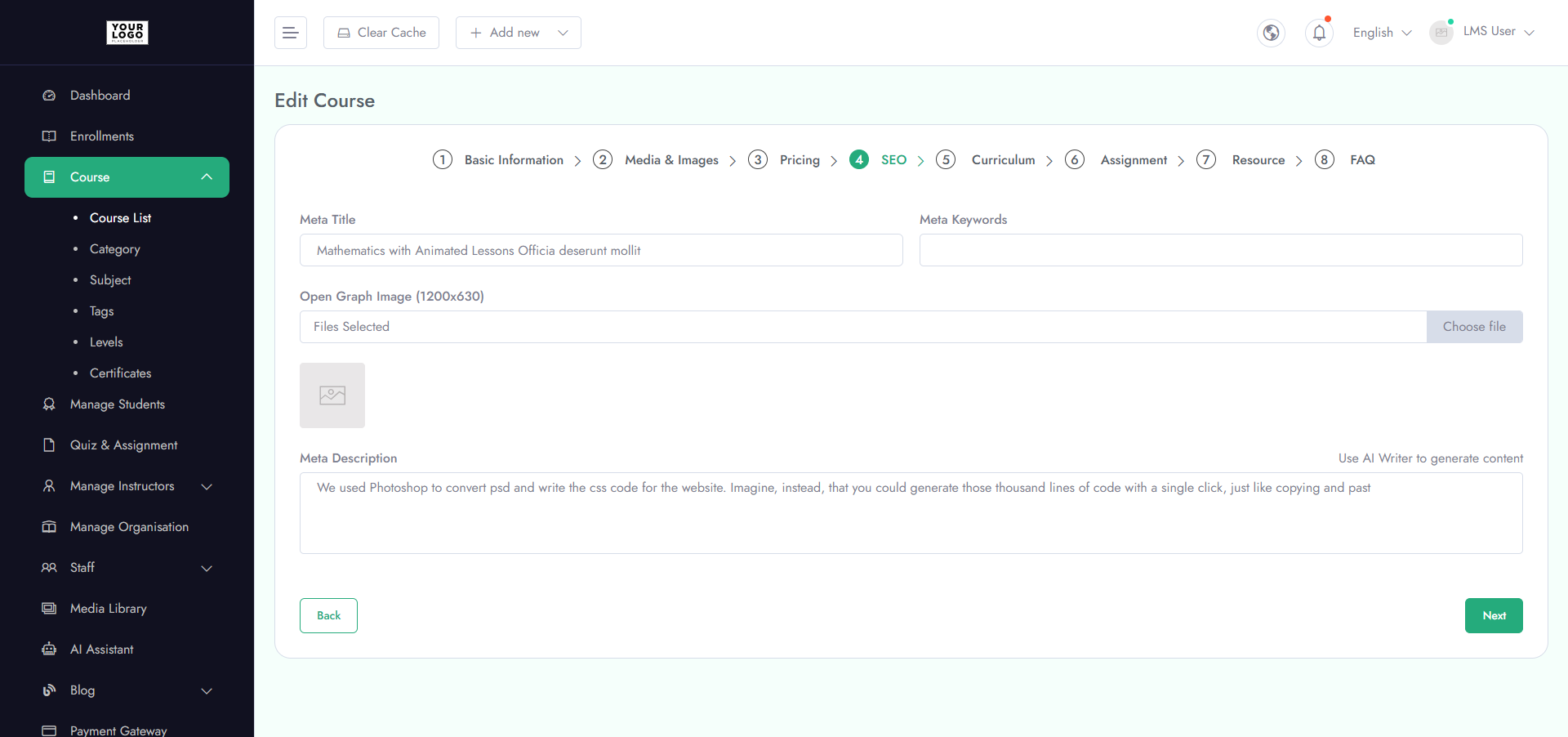 Dashboard Overview